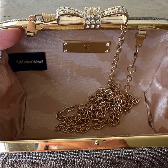 INC International Concepts Gold Clutch - Picture 10 of 10